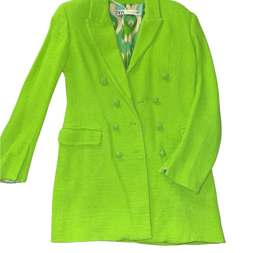 Zara Women's Vibrant Green Blazer